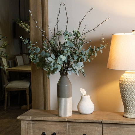 Muted Grey 'Mason Design' Collection - Flower Vases - Decor Sanctuary UK