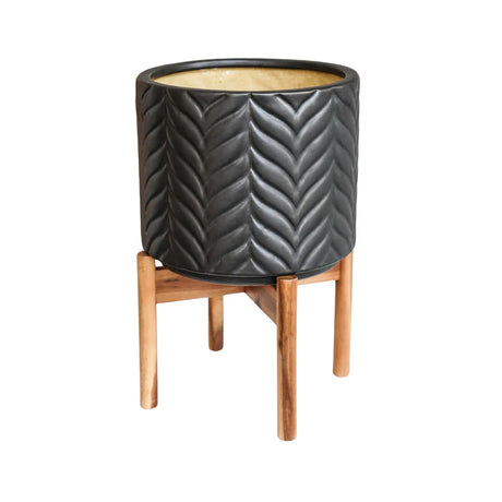 Aspen Indoor Planter & Plant Pot Mercury - Ceramic