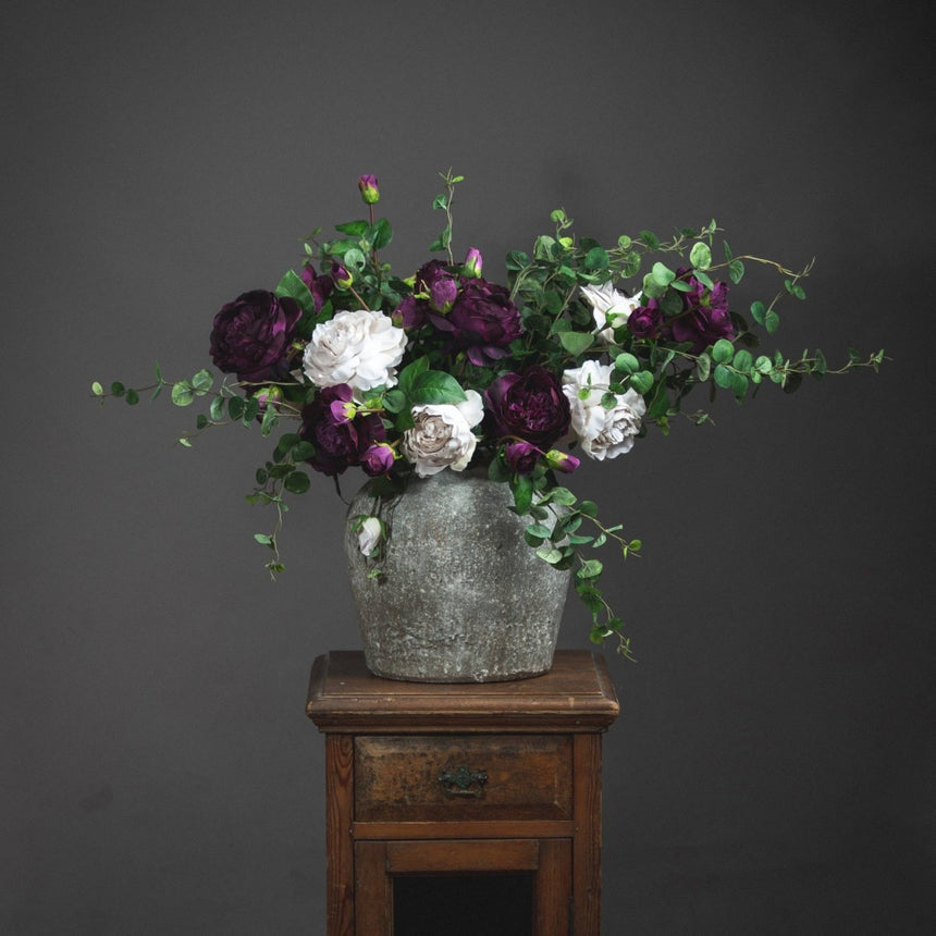 Aged Stone Finish Ceramic Vase - Stone Ceramic Vases UK Vases - Decor Sanctuary UK curated collection of luxury home decor