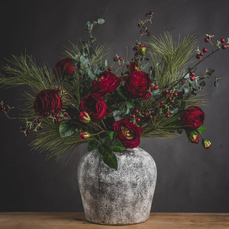 Aged Stone Finish Ceramic Vase - Stone Ceramic Vases UK Vases - Decor Sanctuary UK curated collection of luxury home decor