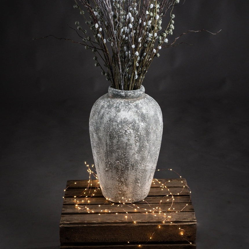 Aged Stone Tall Ceramic Vase - Decor Sanctuary UK curated collection of luxury home decor