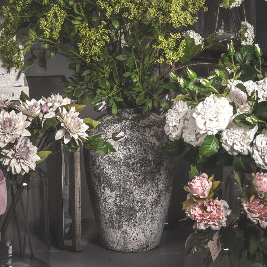Aged Stone Tall Ceramic Vase - Decor Sanctuary UK curated collection of luxury home decor