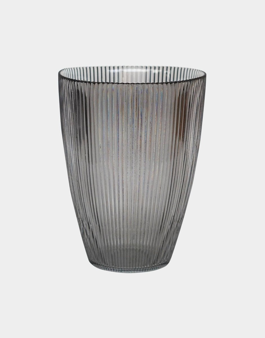 Amber Ribbed Tall Vase H24.5Cm W18Cm Luxury Home Decor Garden & Outdoor And Gifts