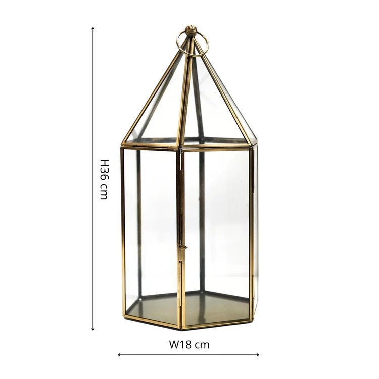 Antique Brass Glass House Terrarium Luxury Home Decor Garden & Outdoor And Gifts