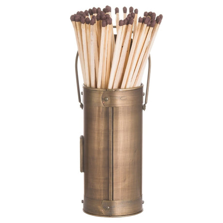 Antique Bronze Match Holder With Striker inc. 60 Matches Luxury Home Decor Garden & Outdoor And Gifts