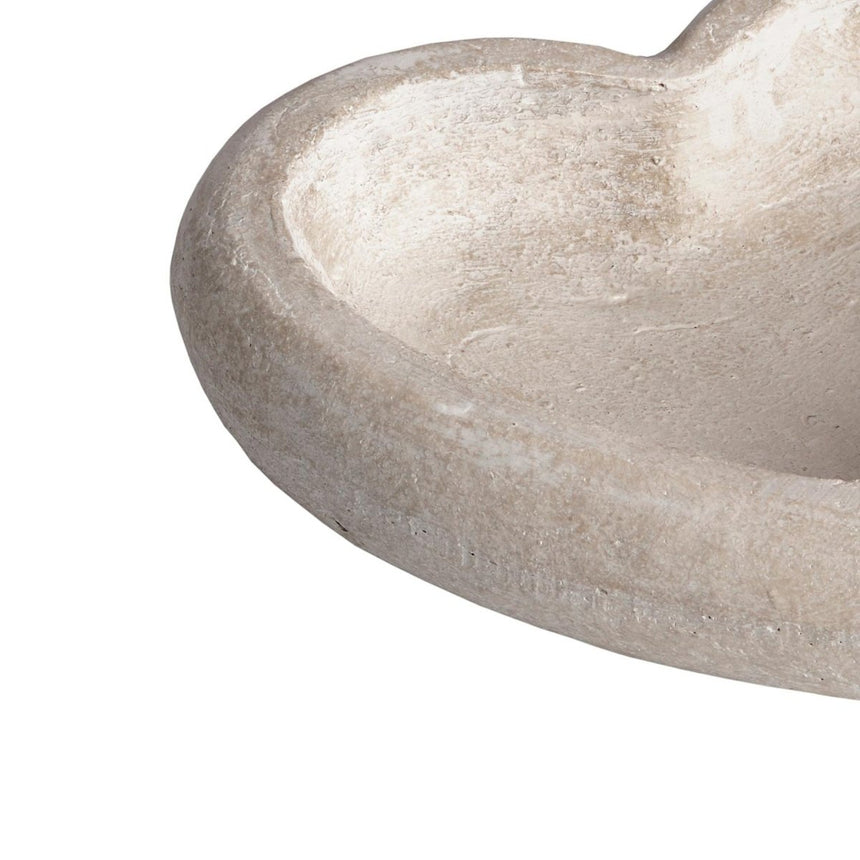 Antique Finish Ornament Deep Stone Heart Dish - Decorative Ornaments UK Luxury Home Decor Garden & Outdoor And Gifts