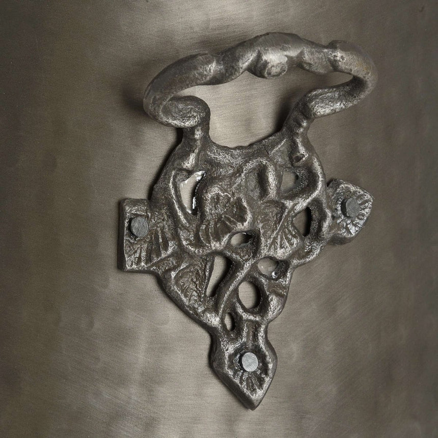 Eye - Catching Large 50cm Tall Antique Pewter / Gun Metal Coal Bucket Luxury Home Decor Garden & Outdoor And Gifts