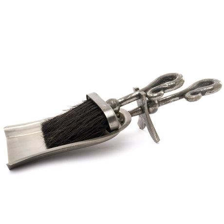 Antique Pewter Crook Handled Hearth Tidy - Decor Sanctuary UK curated collection of luxury home decor