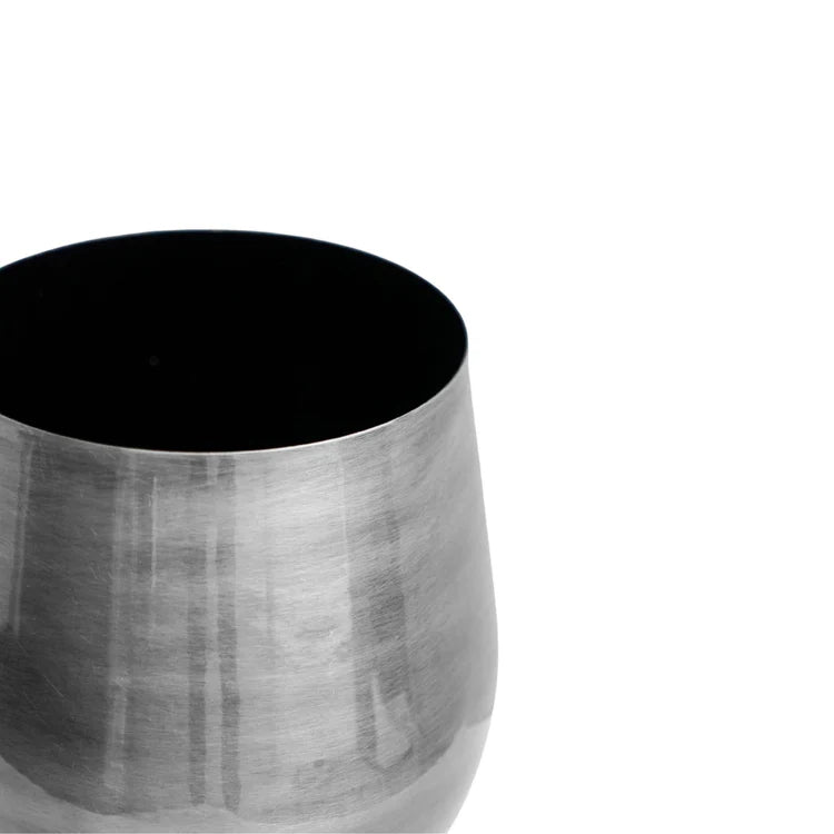 Antique Pewter Finish Indoor Planter - Bell Bottomed Shape Luxury Home Decor Garden & Outdoor And Gifts