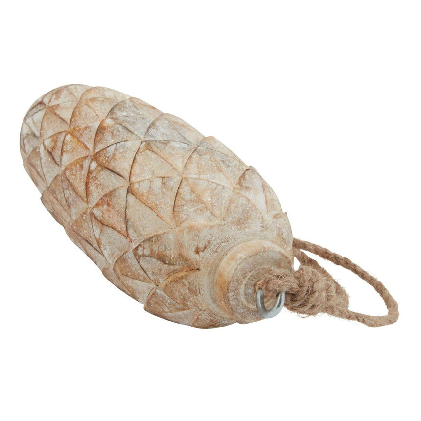 Antique White Wash Large Pine Cone Bauble - Decor Sanctuary UK curated collection of luxury home decor