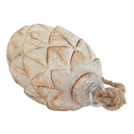 Antique White Wash Small Pine Cone Bauble - Decor Sanctuary UK curated collection of luxury home decor