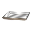 Astor Distressed Mirrored Square Tray W/Wooden Detailing Lge AC - Trays - Decor Sanctuary UK curated collection of luxury home decor