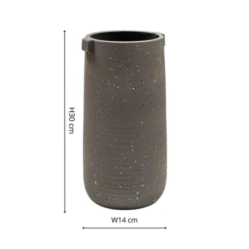 Aurora Terrazzo Minimalist Stone Grey Tall Cylinder Vase Quality Home Decor Garden & Outdoor Living and Gifts