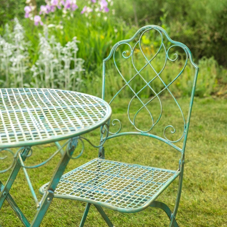 Avalon Garden Furniture Bistro Set - 2 Seater Green Antique Finish Quality Home Decor Garden & Outdoor Living and Gifts