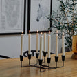 Black Circular 8 Pc Candle Holder H12cm W34cm Luxury Home Decor Garden & Outdoor And Gifts