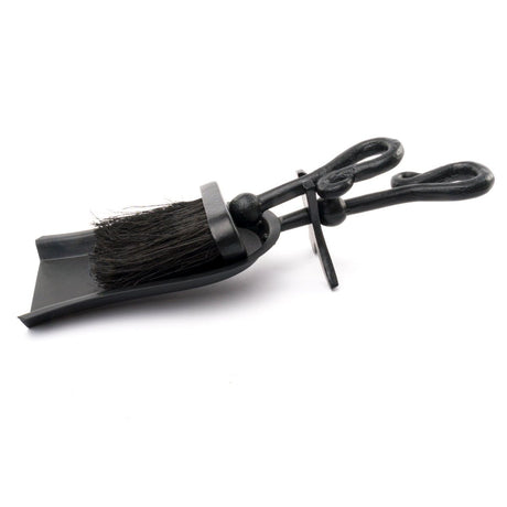 Fireplace Hearth Tidy With Matt Black Crook Style Handle - Hand Brush and Shovel Luxury Home Decor Garden & Outdoor And Gifts