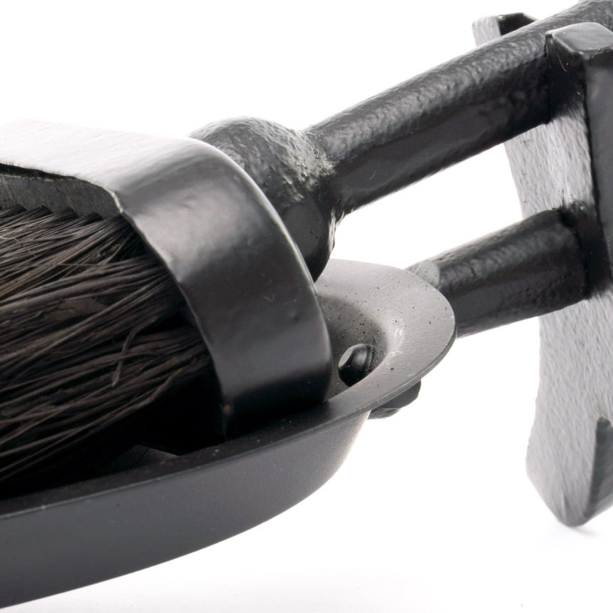 Fireplace Hearth Tidy With Matt Black Crook Style Handle - Hand Brush and Shovel Luxury Home Decor Garden & Outdoor And Gifts
