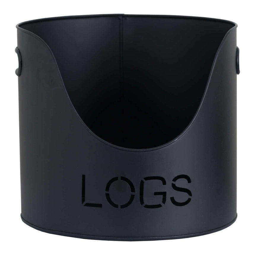 Black Handcrafted Trio of Logs Bucket, Kinding Bucket and Matches Holder Luxury Home Decor Garden & Outdoor And Gifts