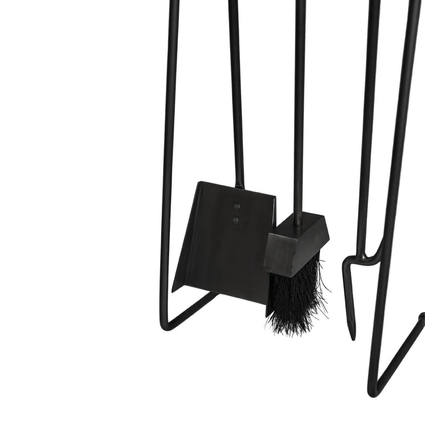 Black Linear Companion Set H73cm W27cm Luxury Home Decor Garden & Outdoor And Gifts