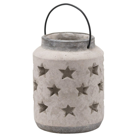 Bloomville Large Stone Star Lantern - Candle Lanterns UK Luxury Home Decor Garden & Outdoor And Gifts