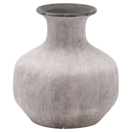 Bloomville Squat Stone Finish Ceramic Vase - Stone Ceramic Vases UK Luxury Home Decor Garden & Outdoor And Gifts