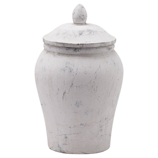Bloomville Stone Finish Ceramic Ginger Jar - Stone Ceramic Vases UK Luxury Home Decor Garden & Outdoor And Gifts