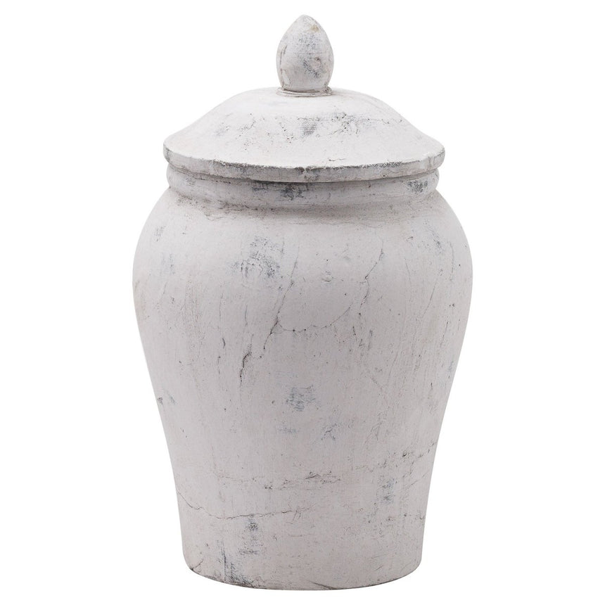 Bloomville Stone Finish Ceramic Ginger Jar - Stone Ceramic Vases UK Luxury Home Decor Garden & Outdoor And Gifts