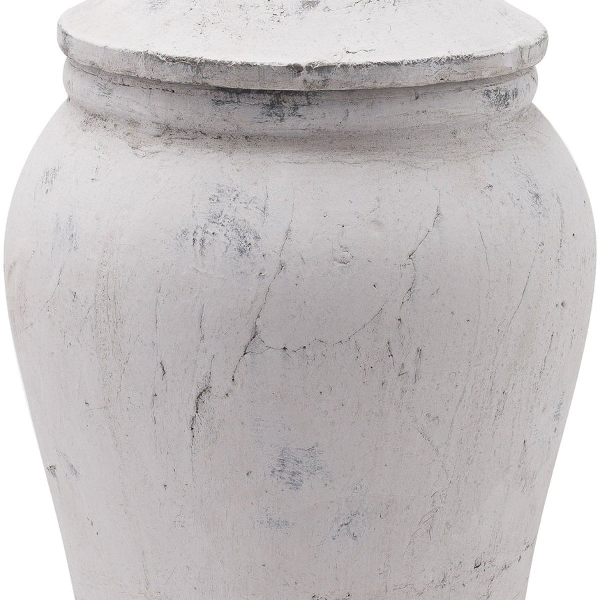 Bloomville Stone Finish Ceramic Ginger Jar - Stone Ceramic Vases UK Luxury Home Decor Garden & Outdoor And Gifts