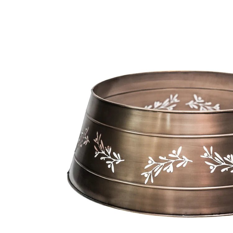 Bronze Cut Out Mistletoe Tree Skirt Quality Home Decor Garden & Outdoor Living and Gifts