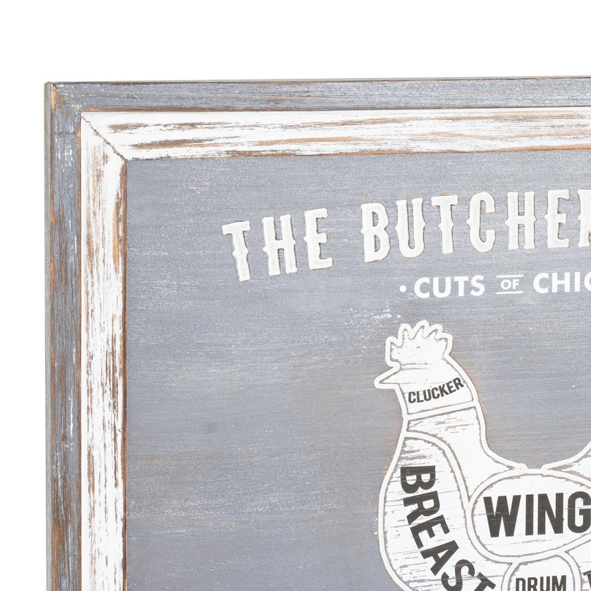Butchers Cuts Chicken Wall Plaque Luxury Home Decor Garden & Outdoor And Gifts