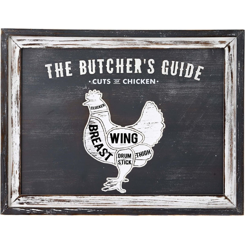 Butchers Cuts Chicken Wall Plaque Luxury Home Decor Garden & Outdoor And Gifts
