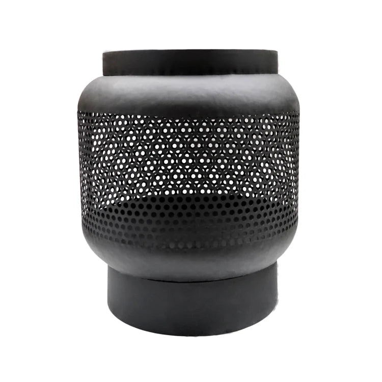 Buttermere Large Outdoor Garden Basket Fire Pit Black Metal - Frost Resistant UV Stable Quality Home Decor Garden & Outdoor Living and Gifts