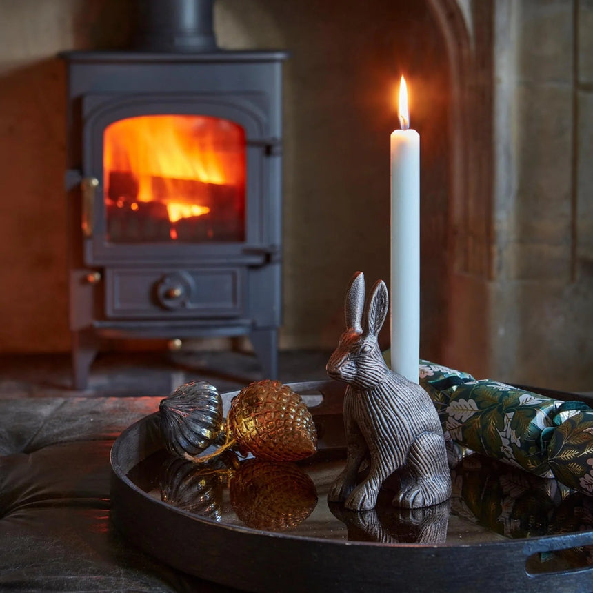 Cast Aluminium Hare Candle Holder Antique Copper H18Cm W10Cm Luxury Home Decor Garden & Outdoor And Gifts