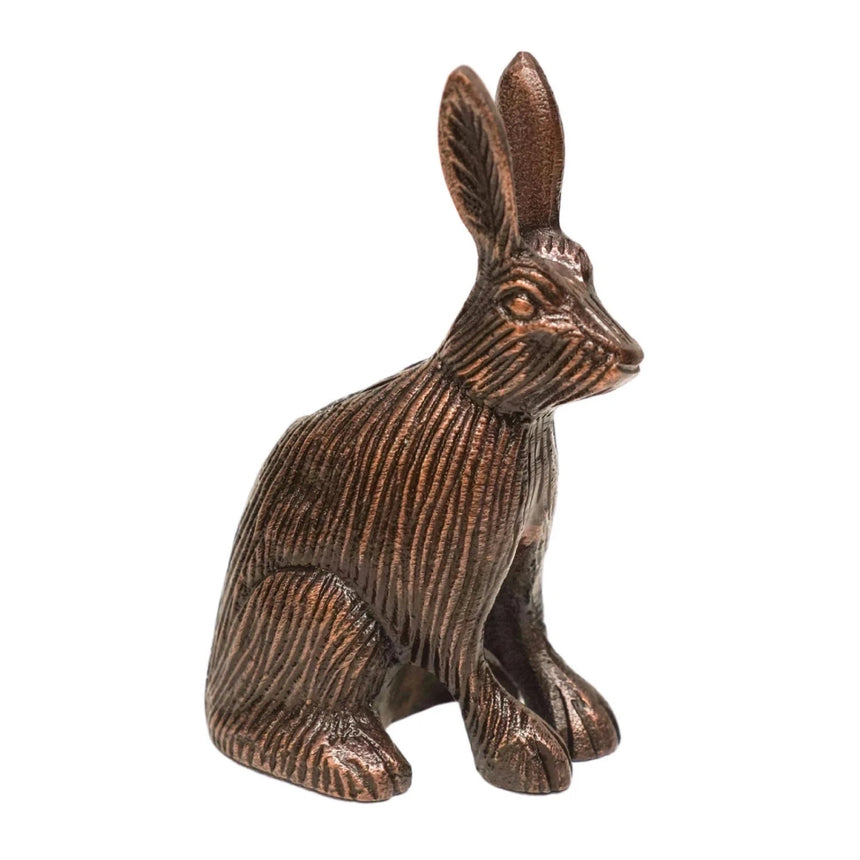 Cast Aluminium Hare Candle Holder Antique Copper H18Cm W10Cm Luxury Home Decor Garden & Outdoor And Gifts