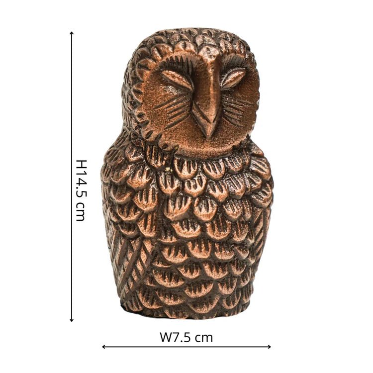 Cast Aluminium Owl Candle Holder Antique Brass Quality Home Decor Garden & Outdoor Living and Gifts