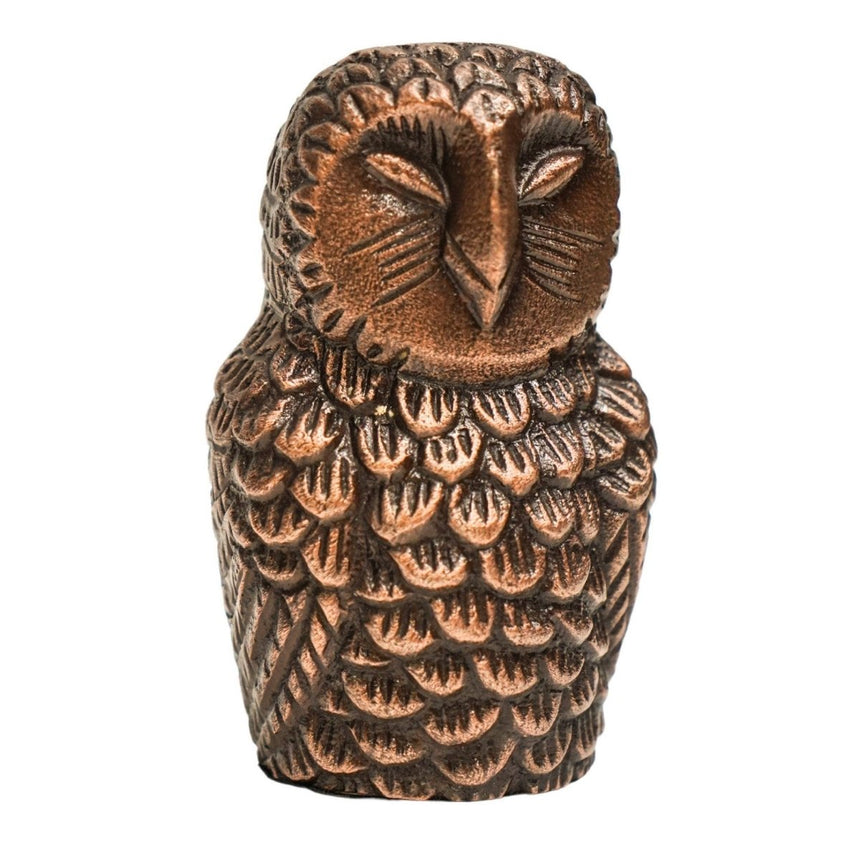Cast Aluminium Owl Candle Holder Antique Copper H14.5Cm W7.5Cm Luxury Home Decor Garden & Outdoor And Gifts