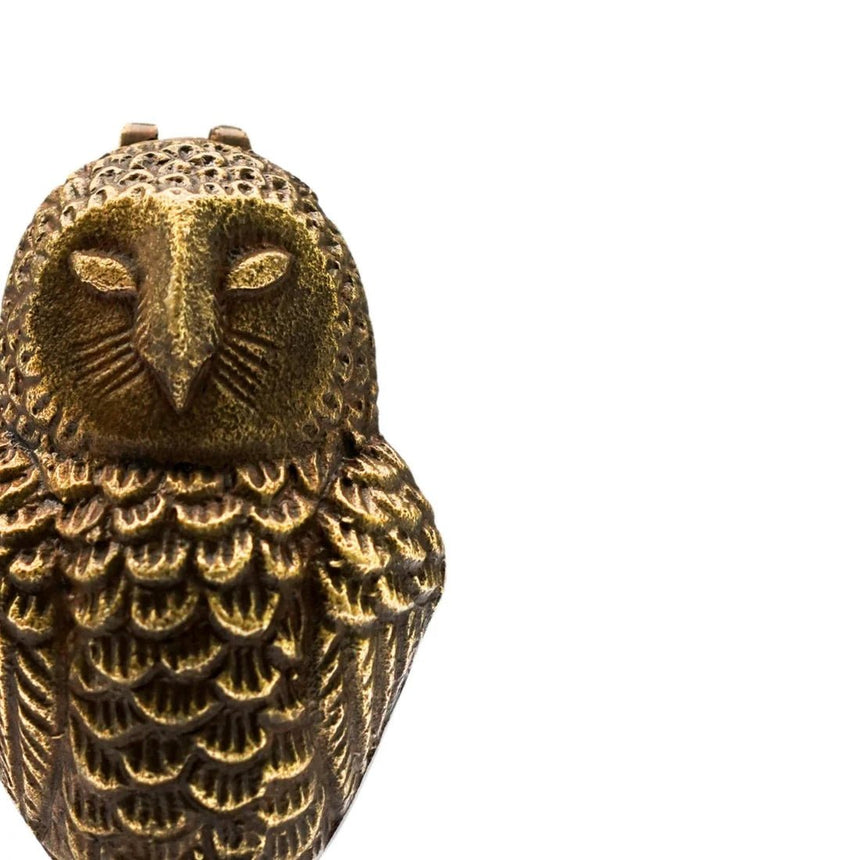 Cast Iron Owl Door Knocker Antique Brass H16cm W9.5Cm Luxury Home Decor Garden & Outdoor And Gifts