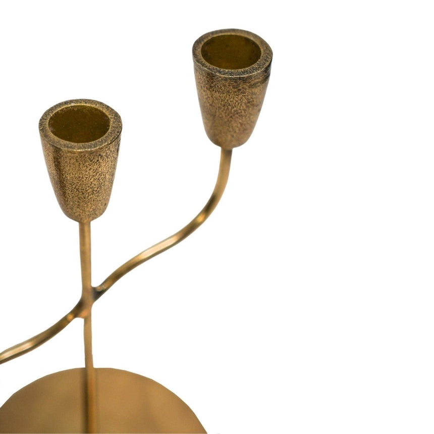 Cast Taper Candle Holder H25.5Cm W19Cm Luxury Home Decor Garden & Outdoor And Gifts