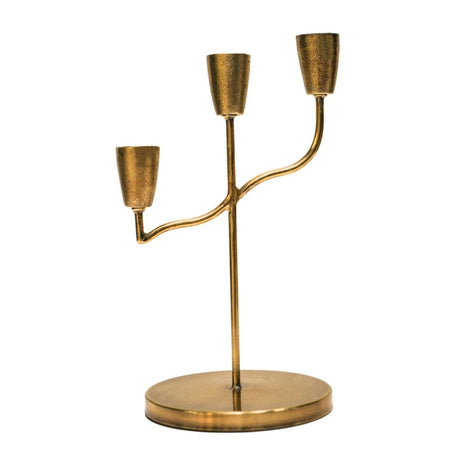 Cast Taper Candle Holder H25.5Cm W19Cm Luxury Home Decor Garden & Outdoor And Gifts