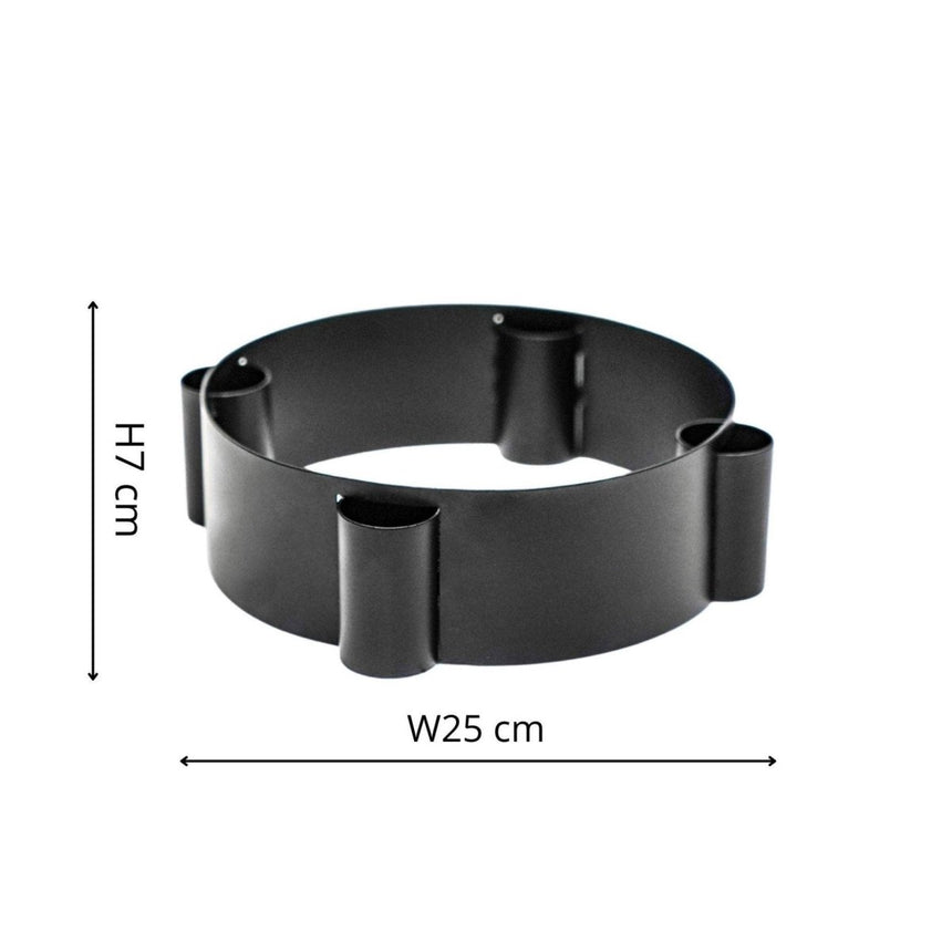 Centrepiece Candle Holder in Black H7Cm W25Cm Luxury Home Decor Garden & Outdoor And Gifts