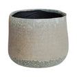 Chic Grey Ceramic Indoor Planter - Round Rustic Design Luxury Home Decor Garden & Outdoor And Gifts