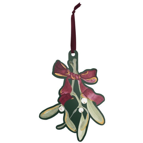 Christmas Gift Tags - Fawn Mistletoe Floral - Pack of 10 with Ribbon Tie Quality Home Decor Garden & Outdoor Living and Gifts