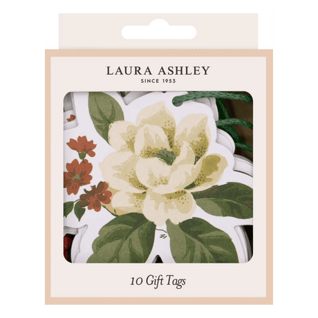Christmas Gift Tags - Laura Ashley Red Festive Botanical Design - Pack of 10 Quality Home Decor Garden & Outdoor Living and Gifts