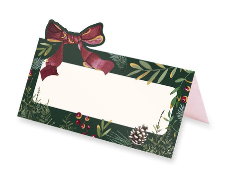 Christmas Place Cards - Fawn Mistletoe Floral Design - Pack of 6 Quality Home Decor Garden & Outdoor Living and Gifts