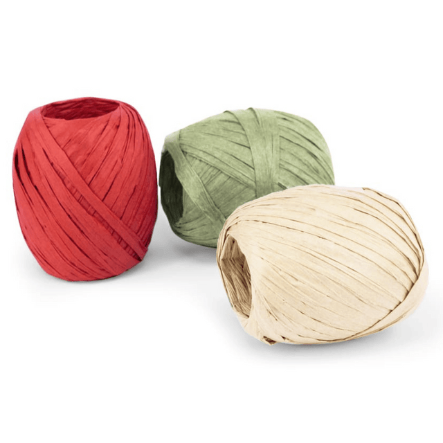 Christmas Raffia - Laura Ashley Red Festive Botanical Design - 3 x 20m Rolls Quality Home Decor Garden & Outdoor Living and Gifts