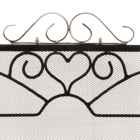Black 3 Fold Decorative Firescreen & Wood Stove Fire Guard With Chome Top Luxury Home Decor Garden & Outdoor And Gifts