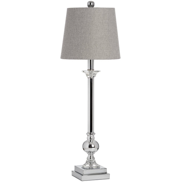 Classic Milan Silver Chrome Table Lamp & Shade - Stylish Table Lamps UK Luxury Home Decor Garden & Outdoor And Gifts