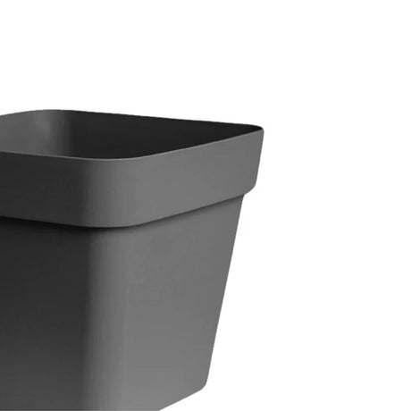 Cleo Outdoor Square Planter Black w/Wheels - Built - in Drainage, 100% RCE, Frost Resistant Quality Home Decor Garden & Outdoor Living and Gifts