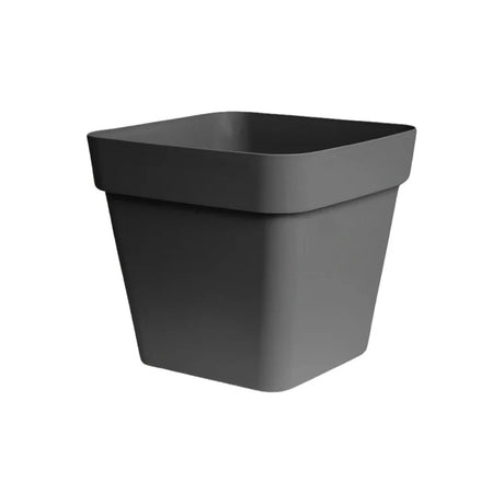 Cleo Outdoor Square Planter Black w/Wheels - Built - in Drainage, 100% RCE, Frost Resistant Quality Home Decor Garden & Outdoor Living and Gifts