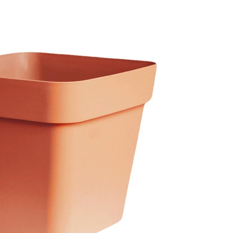 Cleo Outdoor Square Planter Terracotta w/Wheels - Frost Resistant Built - in Drainage Quality Home Decor Garden & Outdoor Living and Gifts